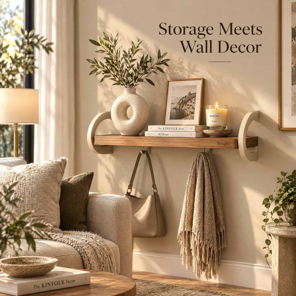 Tevqilo™ Floating Arc Wall Shelf