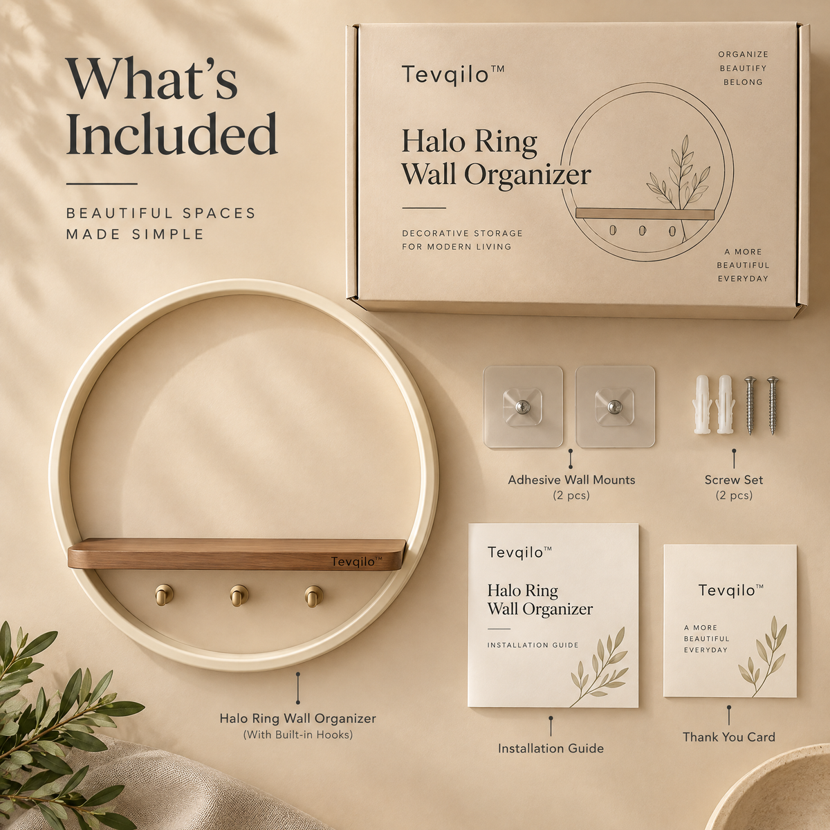 Tevqilo™ Halo Ring Wall Organizer