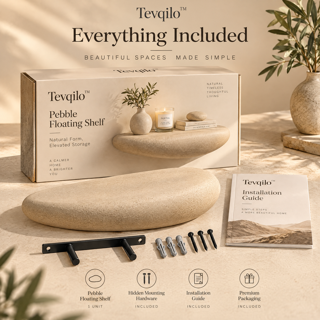 Tevqilo™ Pebble Floating Shelf