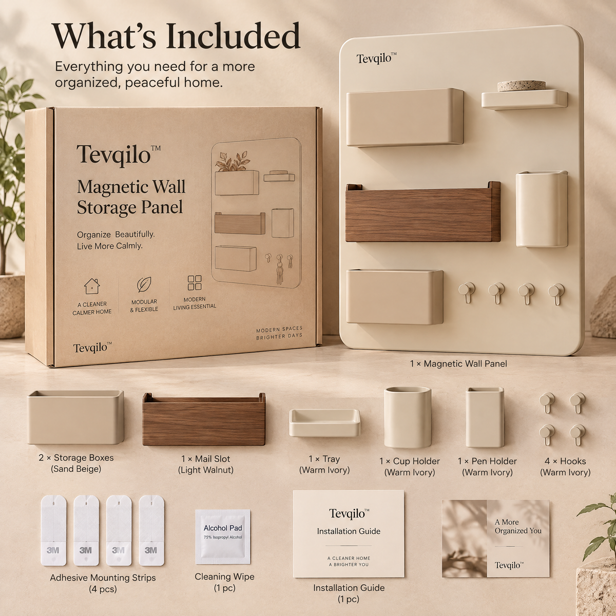 Tevqilo™ Magnetic Wall Storage Panel