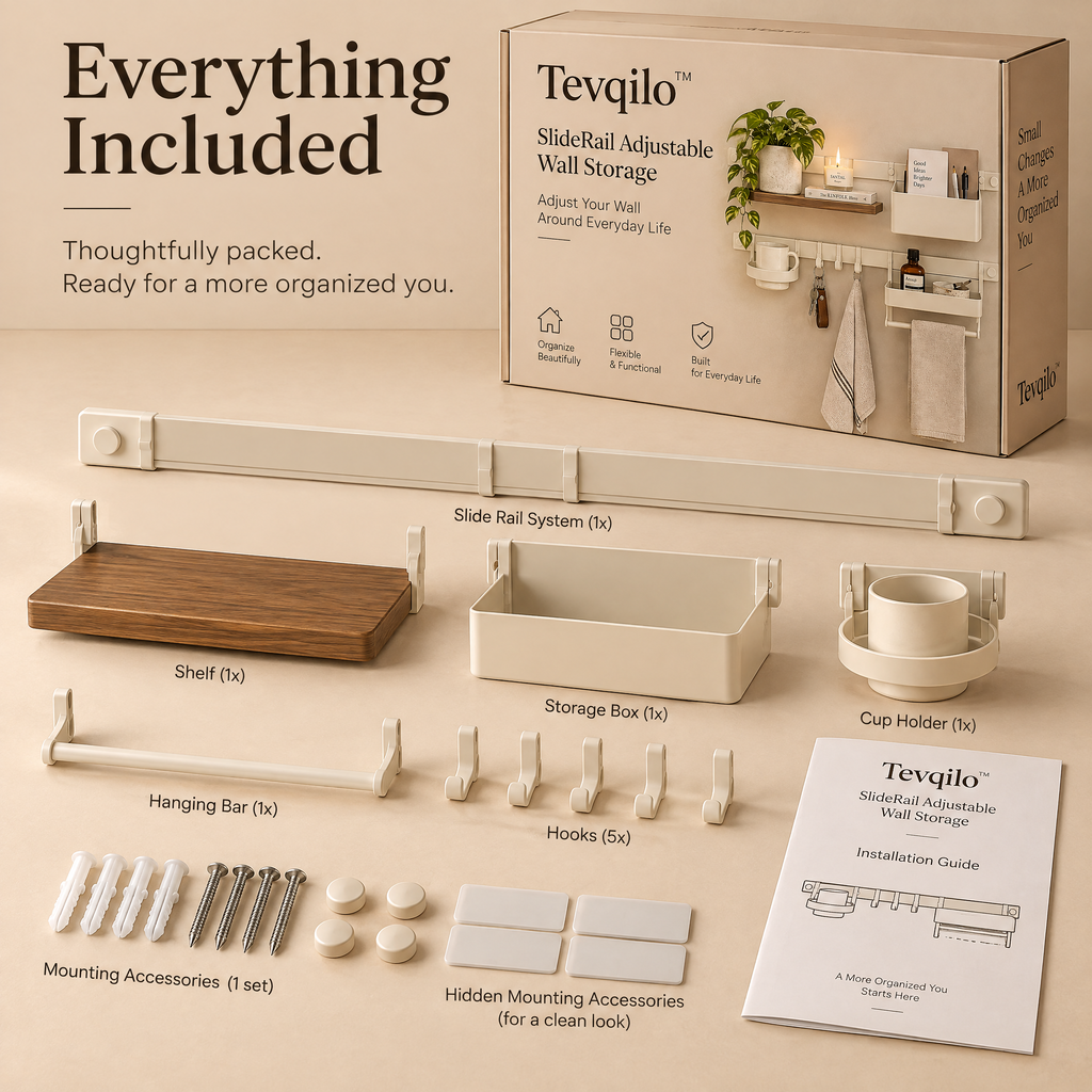 Tevqilo™ SlideRail Adjustable Wall Storage