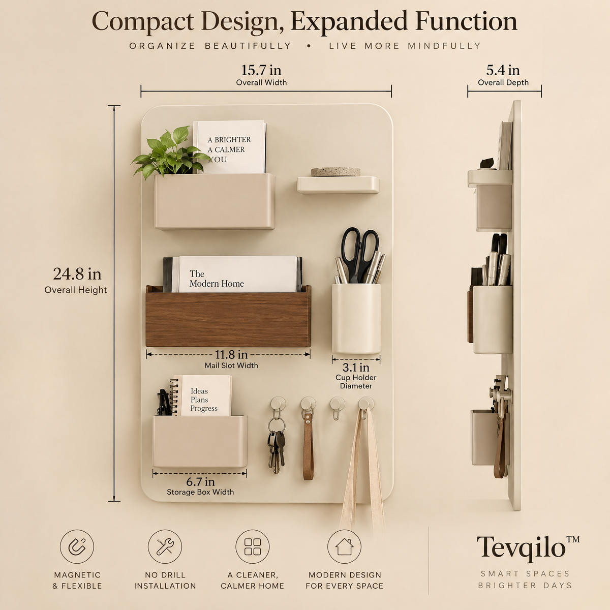 Tevqilo™ Magnetic Wall Storage Panel
