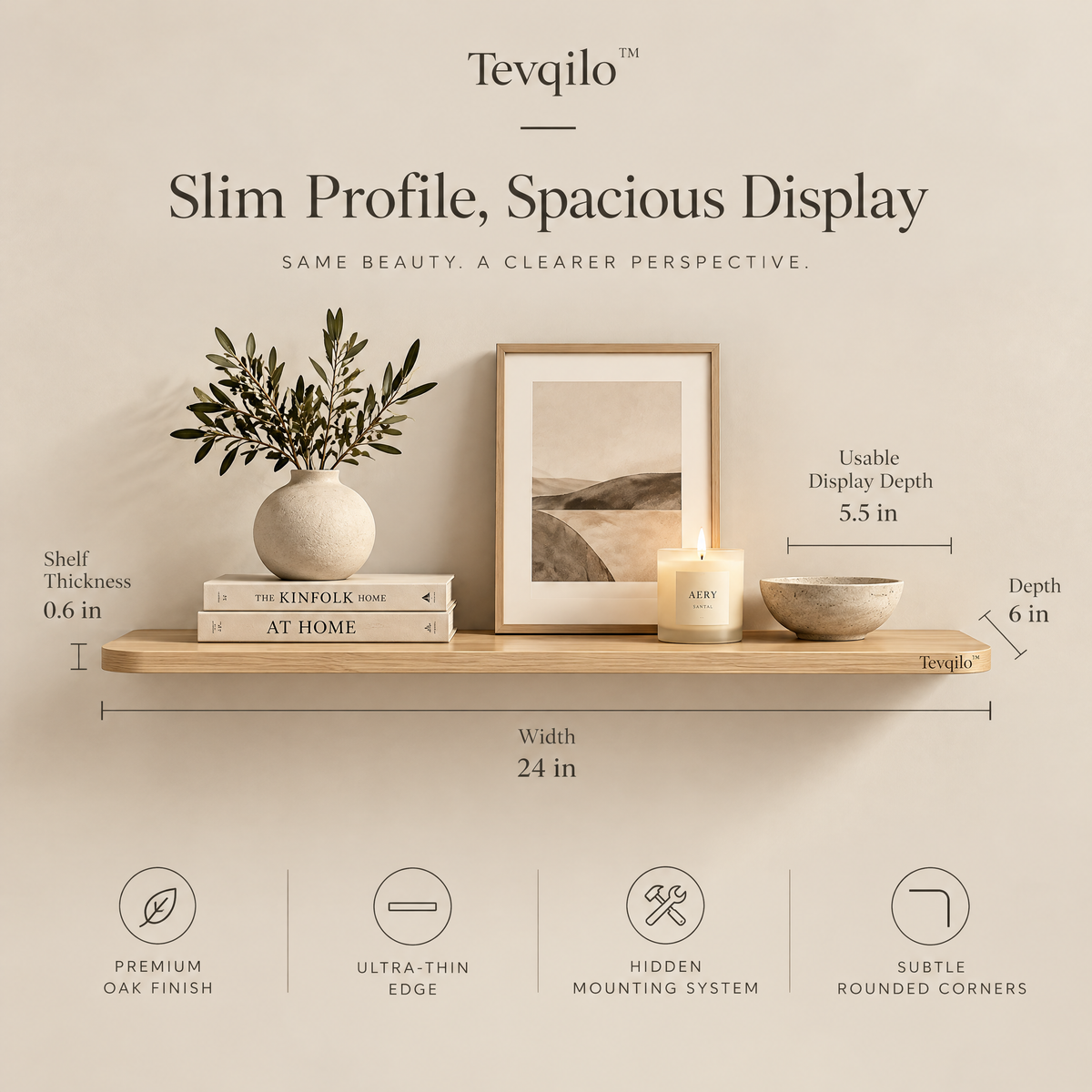 Tevqilo™ Invisible Edge Wall Shelf