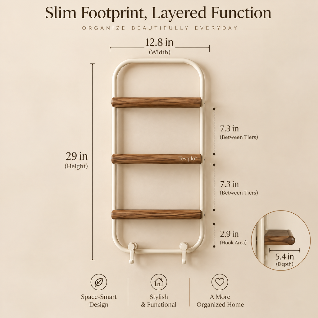 Tevqilo™ Curve Ladder Wall Organizer