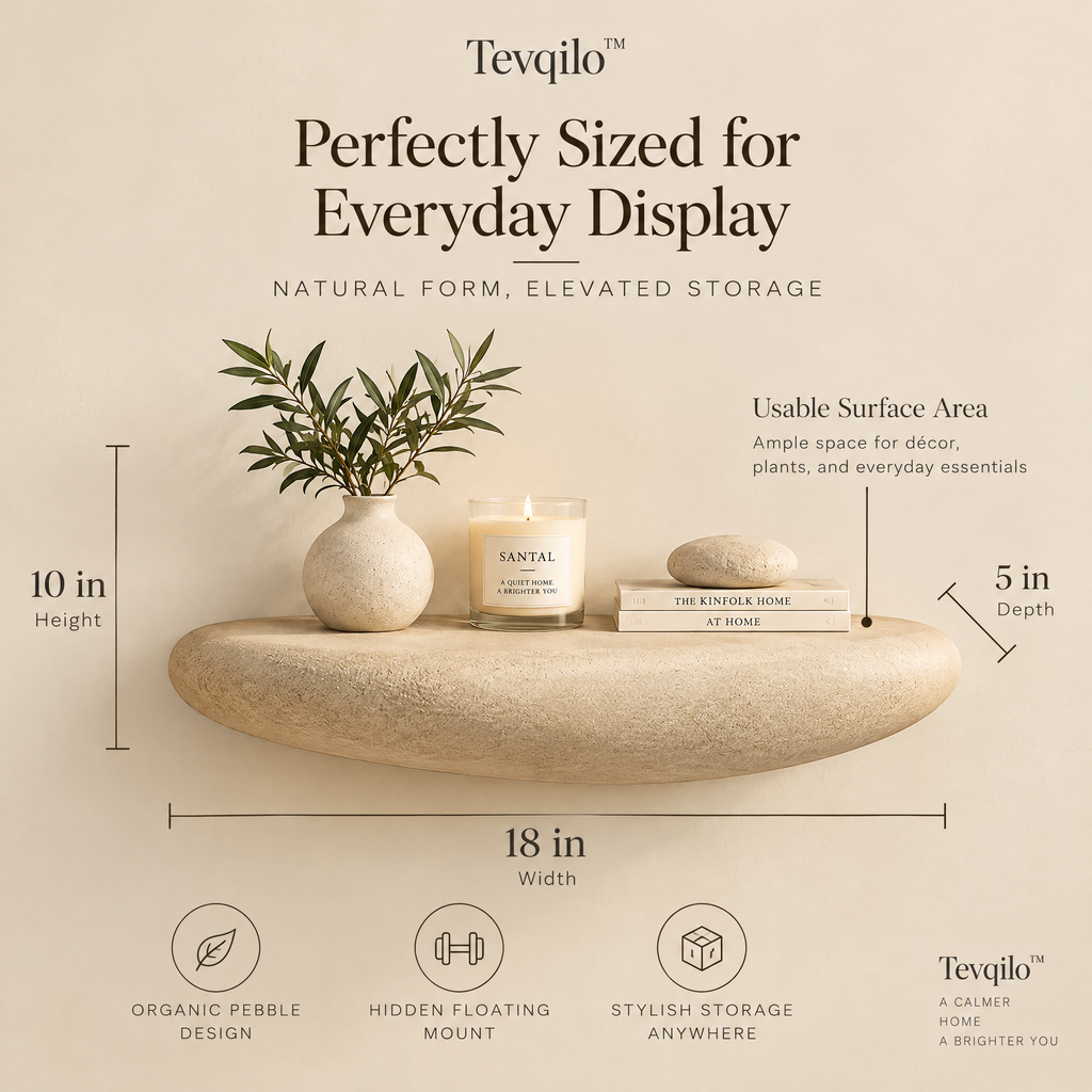 Tevqilo™ Pebble Floating Shelf