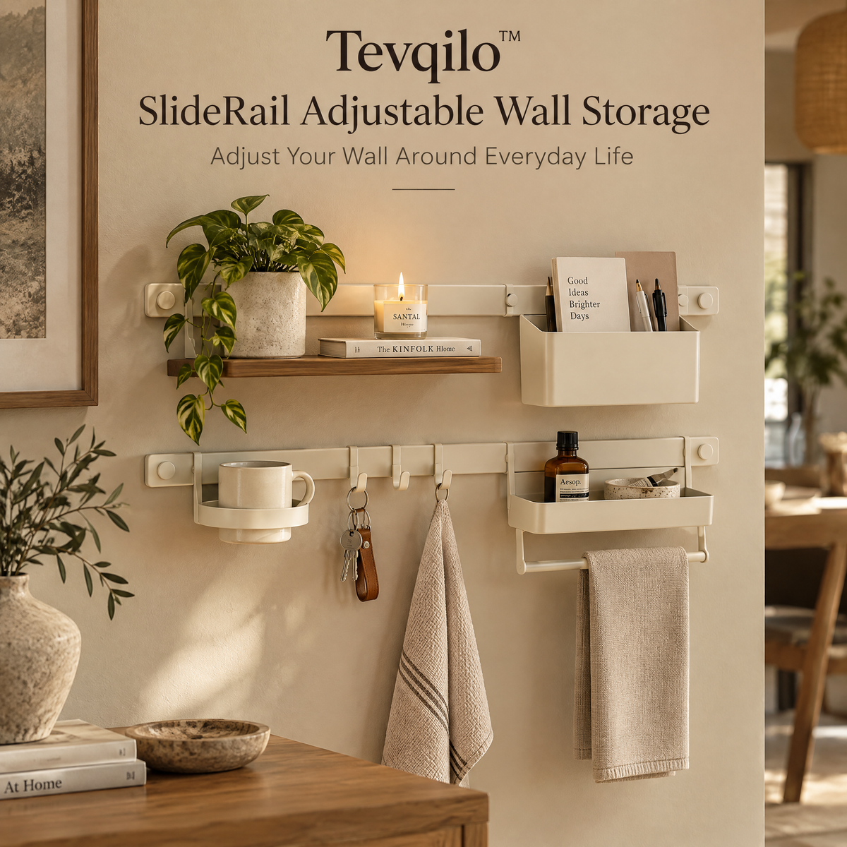 Tevqilo™ SlideRail Adjustable Wall Storage