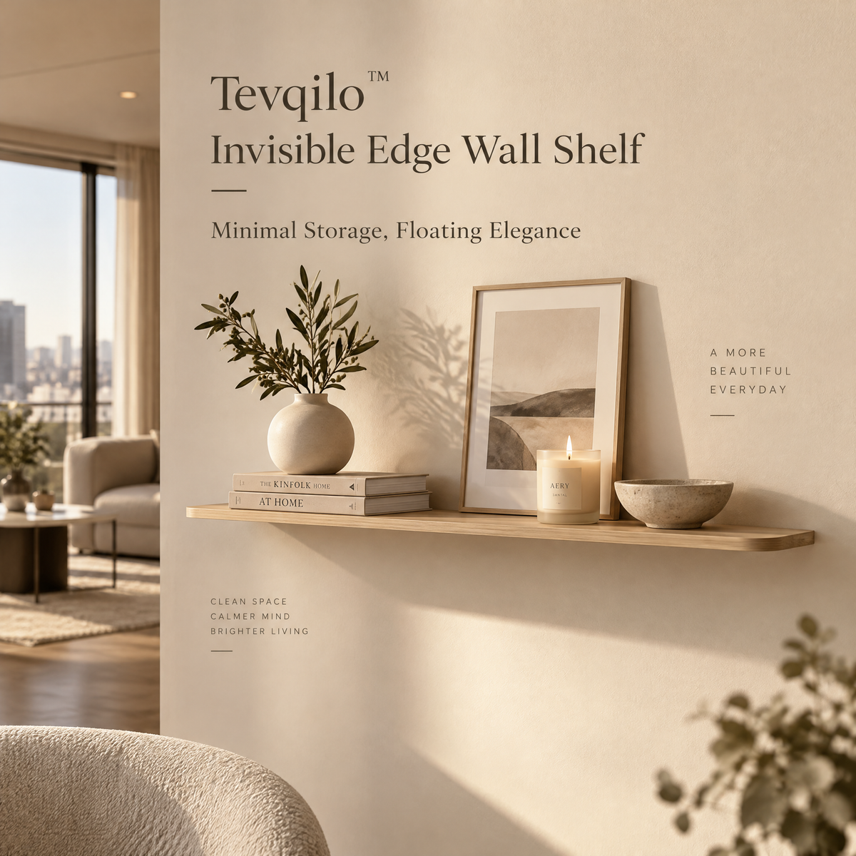 Tevqilo™ Invisible Edge Wall Shelf