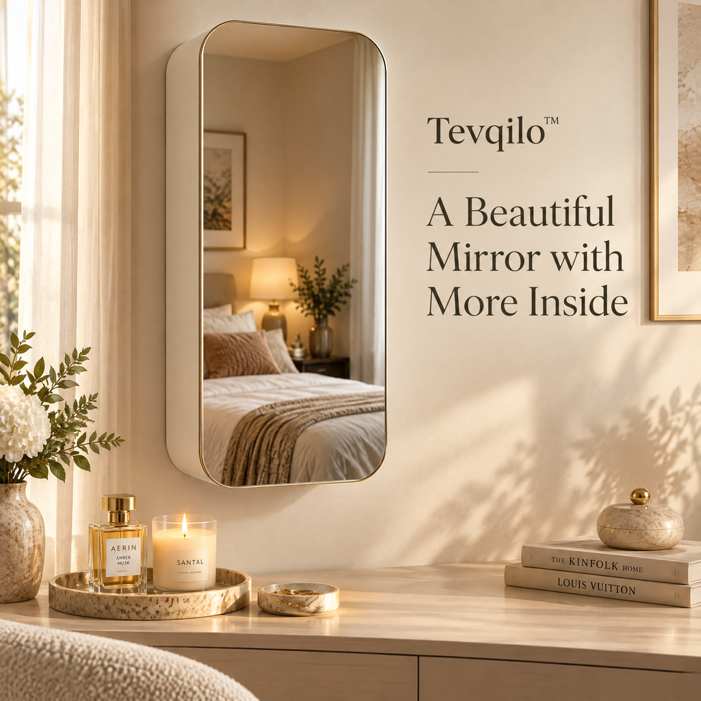 Tevqilo™ MirrorBox Hidden Wall Organizer
