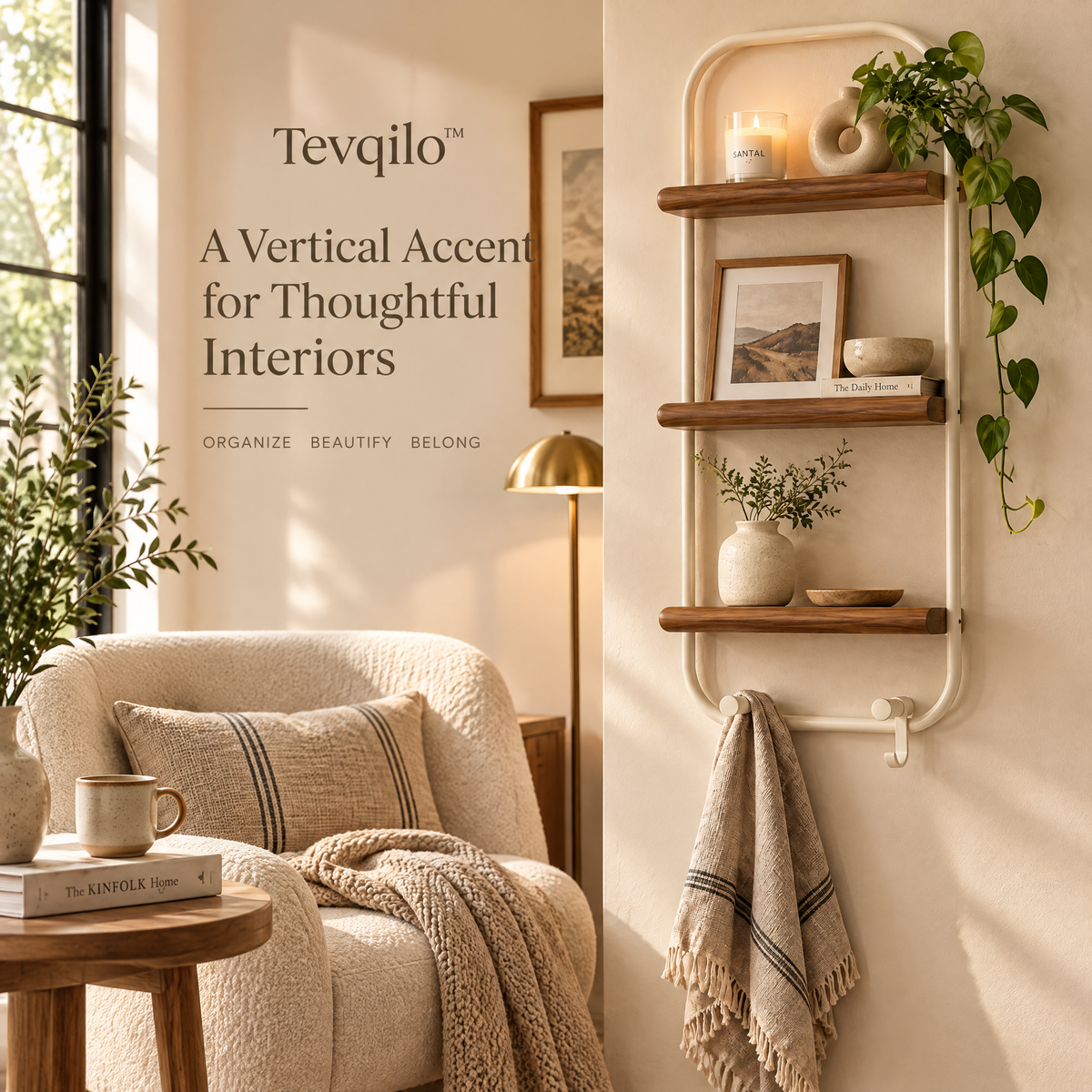 Tevqilo™ Curve Ladder Wall Organizer