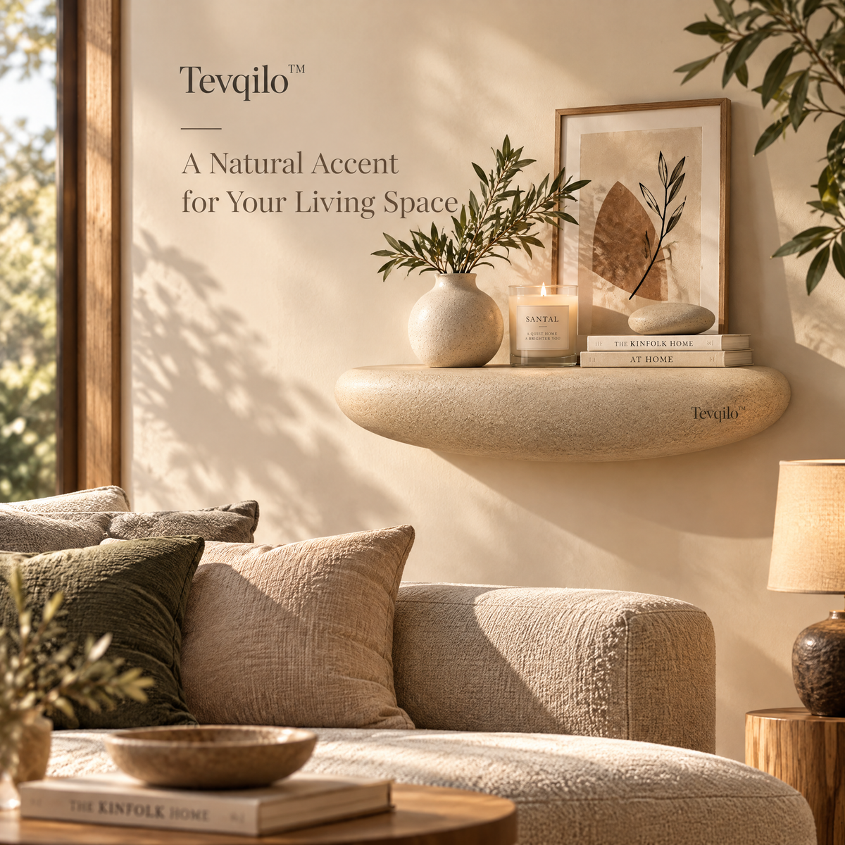 Tevqilo™ Pebble Floating Shelf