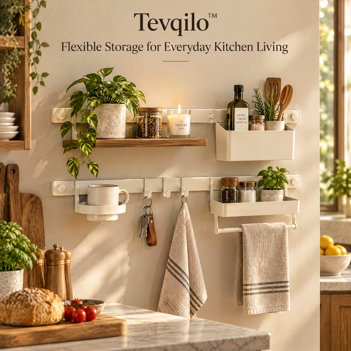 Tevqilo™ SlideRail Adjustable Wall Storage