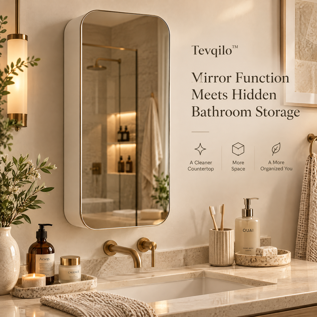 Tevqilo™ MirrorBox Hidden Wall Organizer
