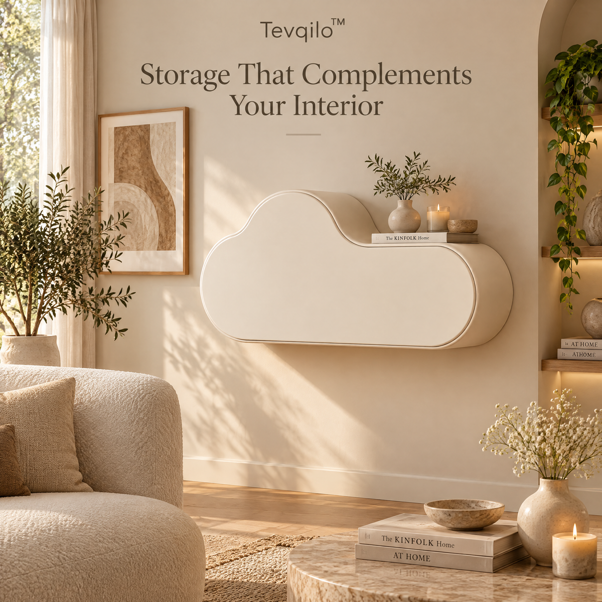 Tevqilo™ Cloud Capsule Wall Cabinet