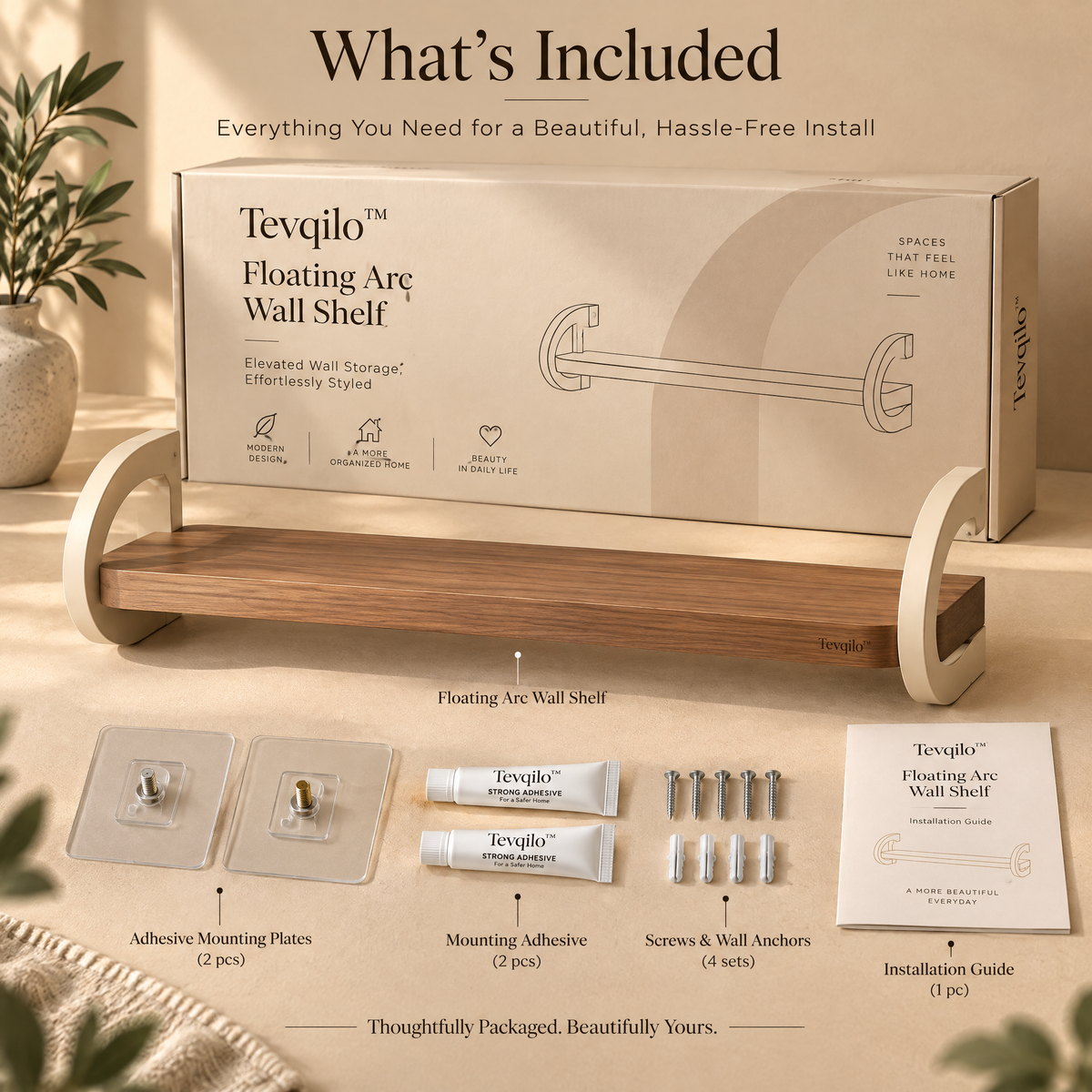Tevqilo™ Floating Arc Wall Shelf