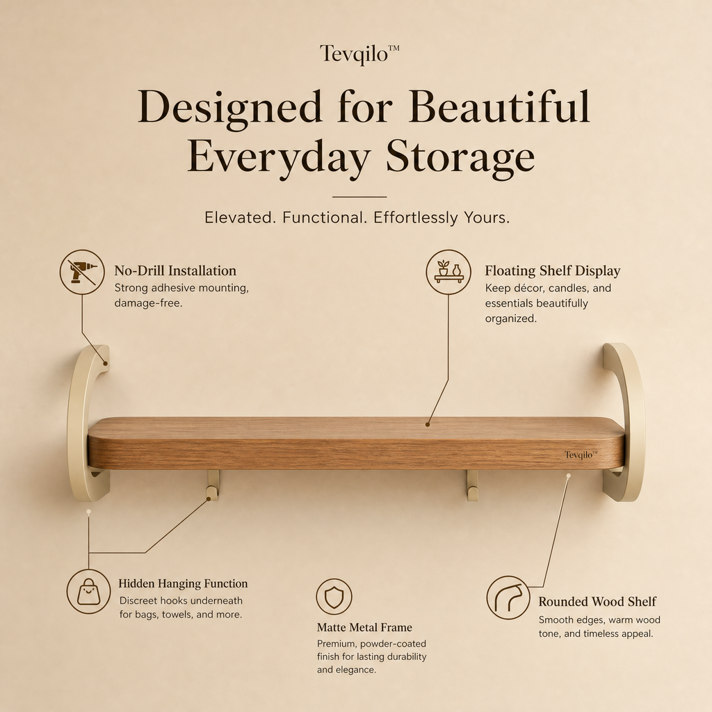 Tevqilo™ Floating Arc Wall Shelf