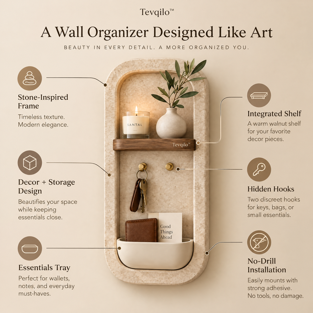 Tevqilo™ StoneFrame Wall Organizer
