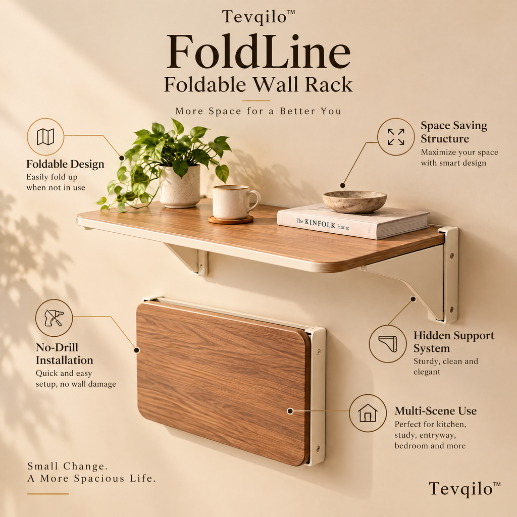 Tevqilo™ FoldLine Foldable Wall Rack