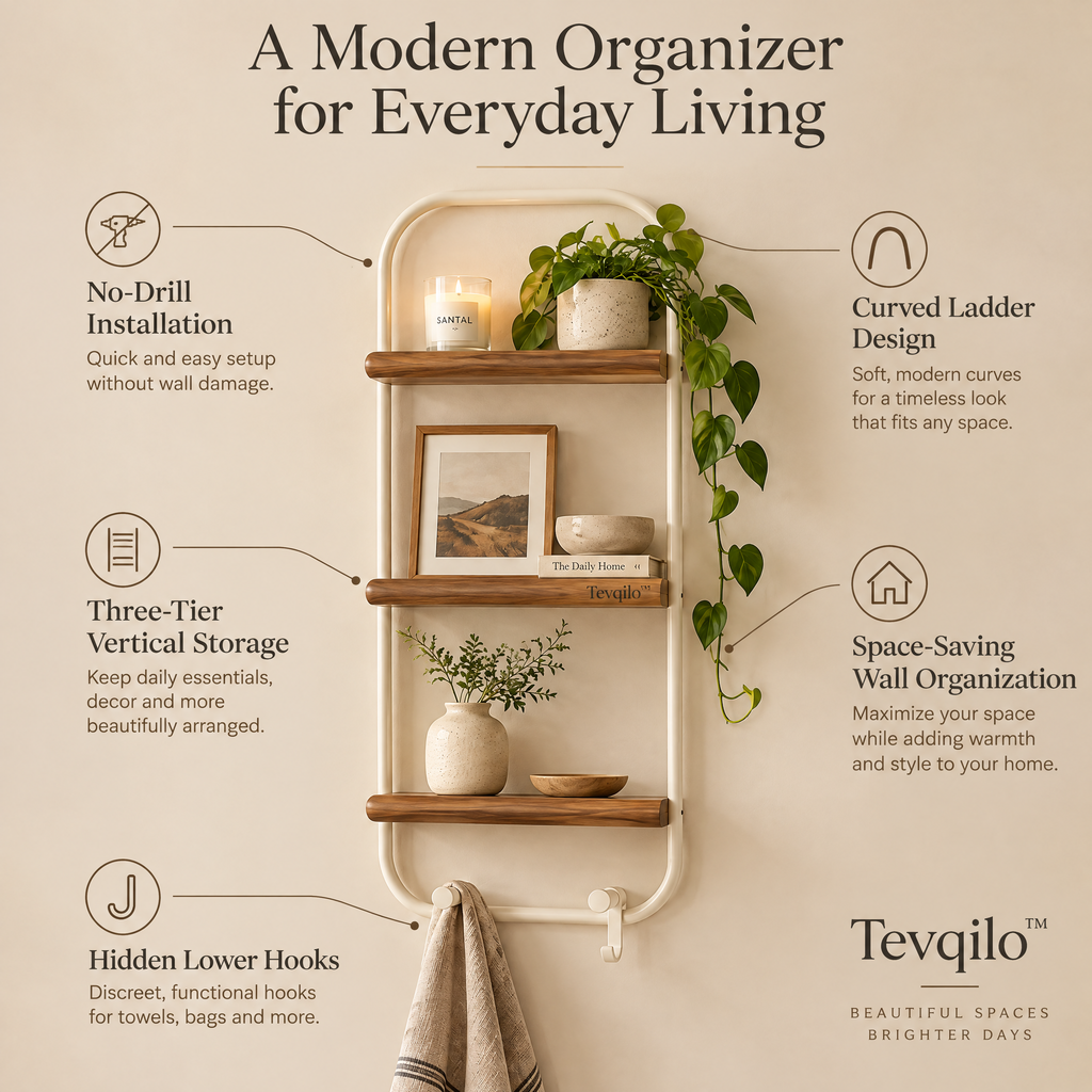 Tevqilo™ Curve Ladder Wall Organizer