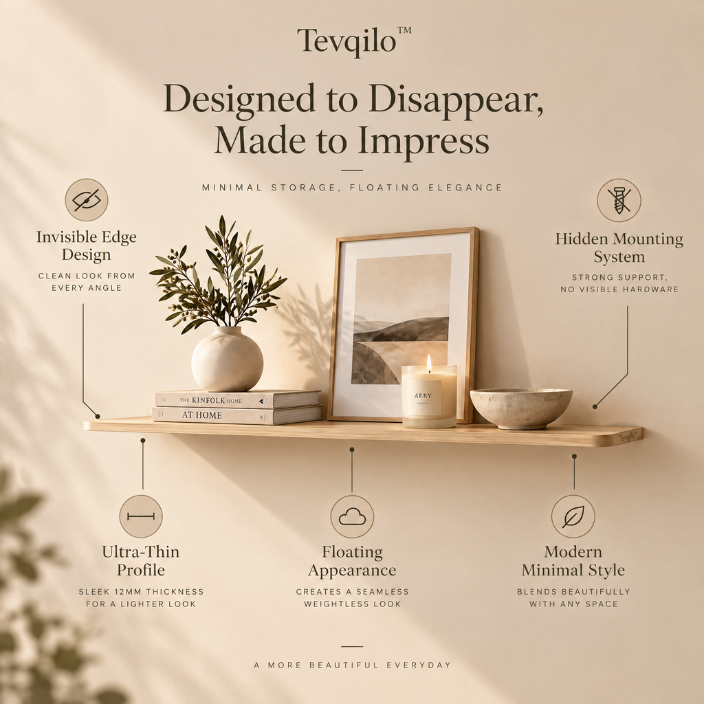 Tevqilo™ Invisible Edge Wall Shelf
