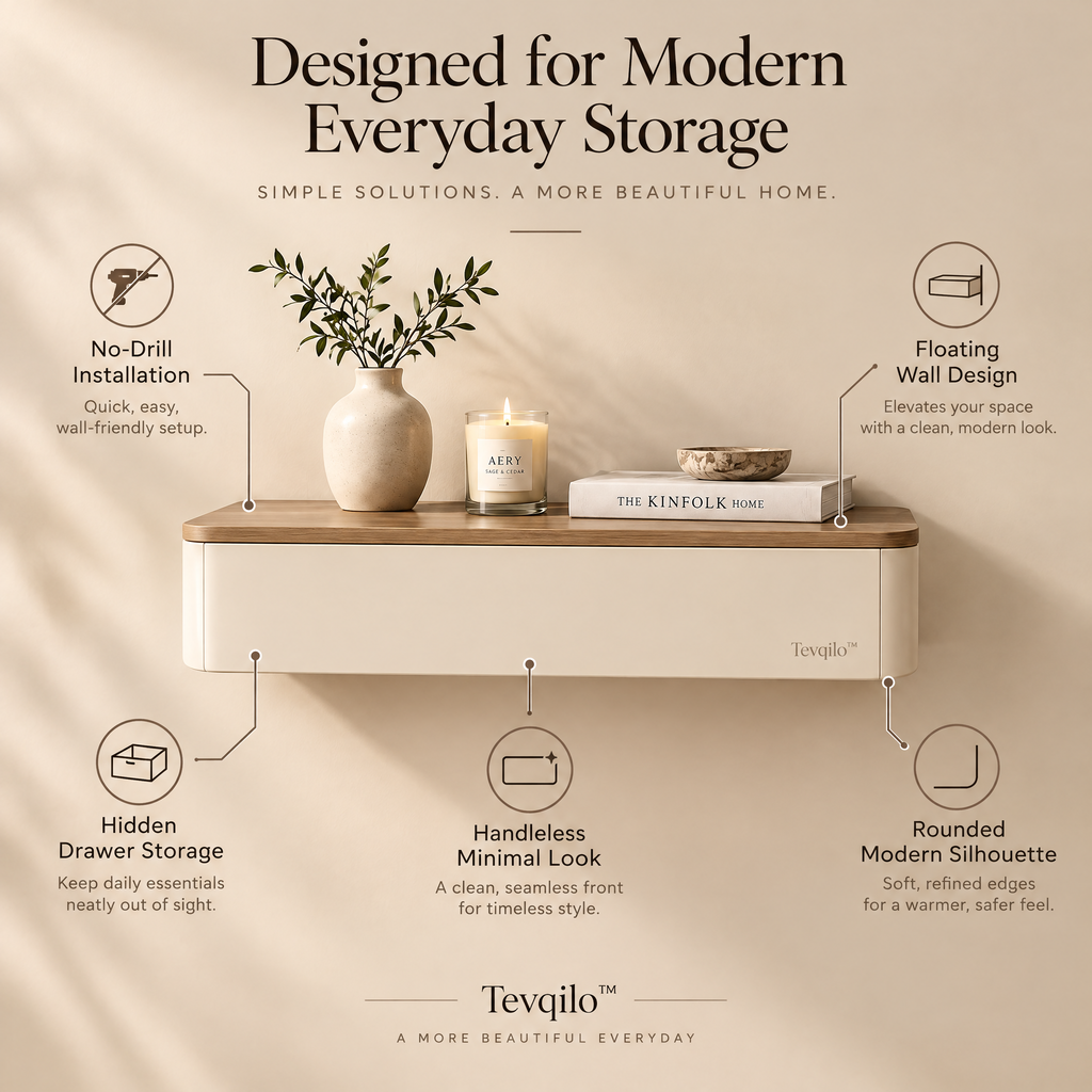 Tevqilo™ Nordic Floating Drawer